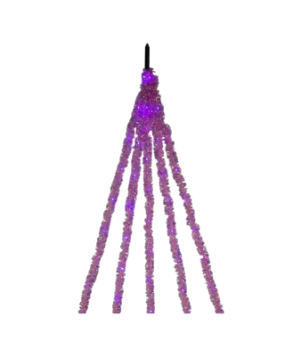 Purple Tinsel LED Cascade Light