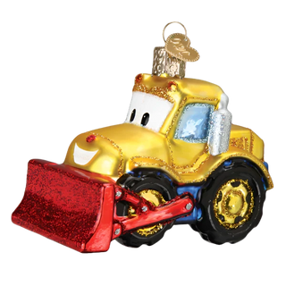 Bright-eyed Bulldozer Ornament