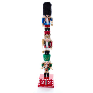 16" Stacked Miniature Nutcrackers With Calendar