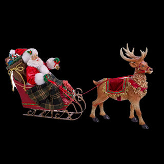 Fabriché™ Santa In Sleigh With Deer