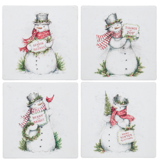 Snowman Coaster Set (4 pc. set)