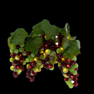 22' 100-Light Green and Burgundy Grape Cluster LED Light Set