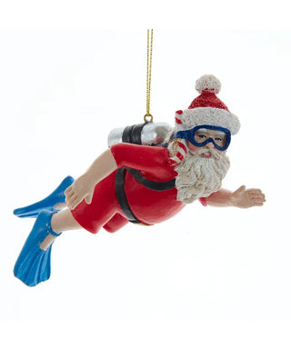 Scuba Santa Orn