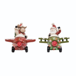 Res Light Up Reindeer/Snowman w/Plane 2 A